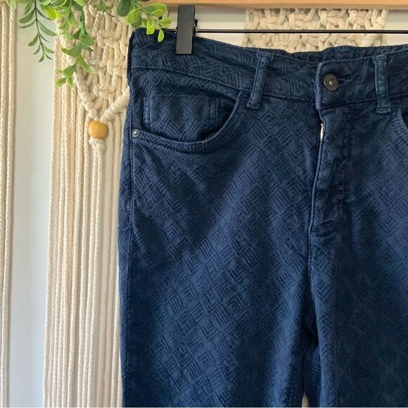 ANTHROPOLOGIE Pilcro & The Letterpress Navy Script High Rise Skinny Pants 28 - Picture 7 of 16